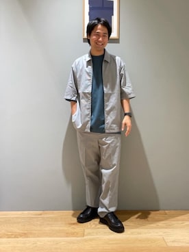 「ジップブルゾン」｜「アイテム（その他シューズ）」を使った、北村さん（メンズ・164cm）の夏コーディネート
