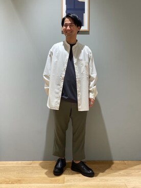 「KLEMAN（クレマン）のアイテム（その他シューズ）」を使った、北村さん（メンズ・164cm）の夏コーディネート