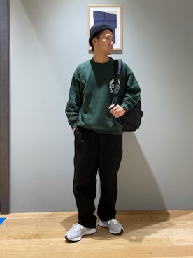 「green label relaxing（グリーンレーベルリラクシング）のアイテム（帽子）」を使った、北村さん（メンズ・164cm）の秋コーディネート