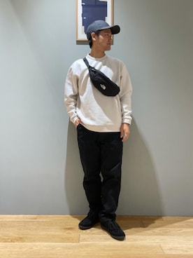 「green label relaxing（グリーンレーベルリラクシング）のアイテム（帽子）」を使った、北村さん（メンズ・164cm）の秋コーディネート