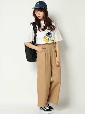 「YAKPAK（ヤックパック）のアイテム」を使った、COX公式オンラインモデルさん（レディース・162cm）の春コーディネート