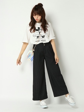 「ACCOMMODE（アコモデ）のアイテム」を使った、COX公式オンラインモデルさん（レディース・162cm）の春コーディネート