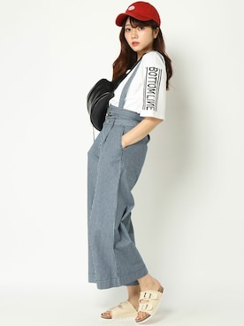 「Dickies（ディッキーズ）のアイテム（キャップ）」を使った、COX公式オンラインモデルさん（レディース・162cm）の夏コーディネート