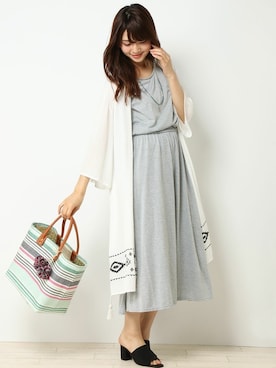 COX公式オンラインモデルさん（レディース・162cm）の夏コーディネート