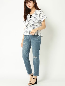 COX公式オンラインモデルさん(レディース・162cm)の夏コーディネート