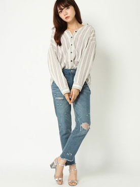 COX公式オンラインモデルさん（レディース・162cm）の夏コーディネート