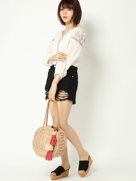 COX公式オンラインモデルさん（レディース・162cm）の夏コーディネート