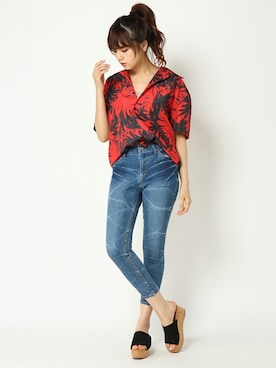 COX公式オンラインモデルさん（レディース・162cm）の夏コーディネート