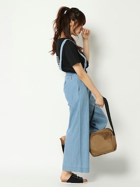 「Dickies（ディッキーズ）のアイテム（ショルダーバッグ）」を使った、COX公式オンラインモデルさん（レディース・162cm）の夏コーディネート