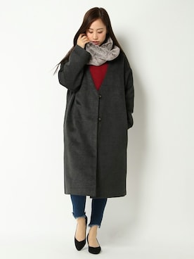 「スヌード」｜COX公式オンラインモデルさん（レディース・162cm）の冬コーディネート