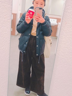 「仕事コーデ」｜「アイテム（スリッポン）」を使った、rnさん（レディース・153cm）の冬コーディネート