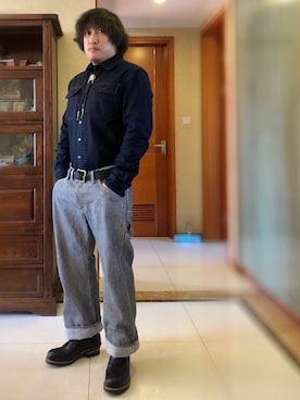 「工装」｜我是嘉奇さん（メンズ・167cm）の春コーディネート