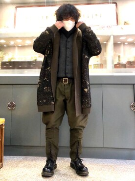 「BLACK SIGN（ブラックサイン）のアイテム」を使った、我是嘉奇さん（メンズ・167cm）の冬コーディネート