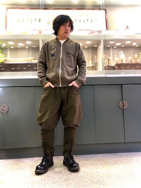 「BLACK SIGN（ブラックサイン）のアイテム」を使った、我是嘉奇さん（メンズ・167cm）の春コーディネート