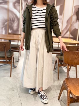 「HELLY HANSEN（ヘリーハンセン）のアイテム（ジャケット/アウター）」を使った、Ⓜ︎さん（レディース・158cm）の春コーディネート