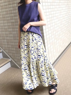 「ワッフル」｜「アイテム（マウンテンパーカー）」を使った、Ⓜ︎さん（レディース・158cm）の春コーディネート