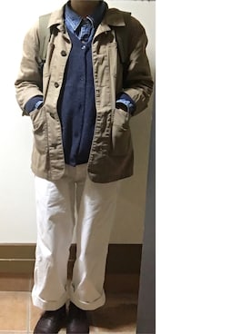 「MASTER&Co（マスターアンドコー）のアイテム（チノパンツ）」を使った、ハルさん（レディース・158cm）の春コーディネート
