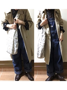 「RNA-N（アールエヌエーエヌ）のアイテム」を使った、ハルさん（レディース・158cm）の春コーディネート