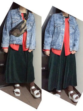 「decka Quality socks（デカクオリティソックス）のアイテム」を使った、ハルさん（レディース・158cm）の春コーディネート