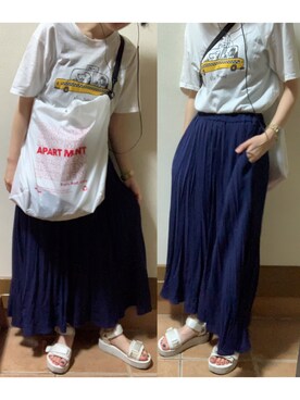 「APARTMENT（アパートメント）のアイテム」を使った、ハルさん（レディース・158cm）の夏コーディネート