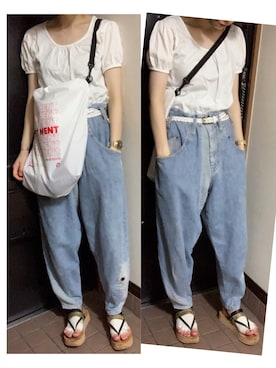 「APARTMENT（アパートメント）のアイテム」を使った、ハルさん（レディース・158cm）の夏コーディネート