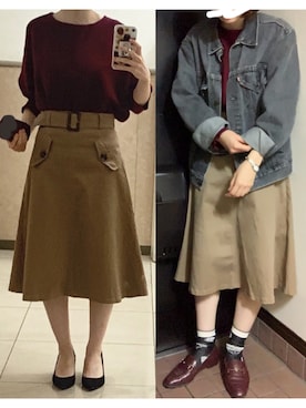 「French Bull（フレンチブル）のアイテム」を使った、ハルさん（レディース・158cm）の秋コーディネート