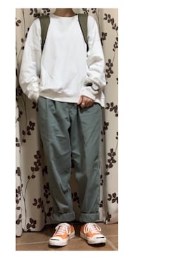「Lee（リー）のアイテム（チノパンツ）」を使った、ハルさん（レディース・158cm）の春コーディネート