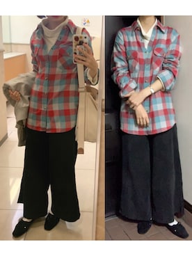 「buddy（バディ）のアイテム」を使った、ハルさん（レディース・158cm）の冬コーディネート