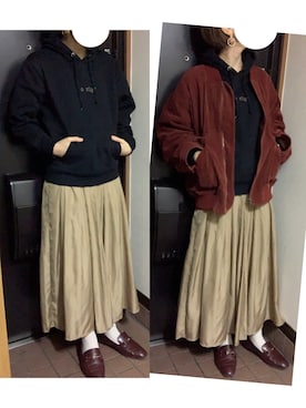 「w closet（ダブルクローゼット）のアイテム（ジャケット/アウター）」を使った、ハルさん（レディース・158cm）の冬コーディネート