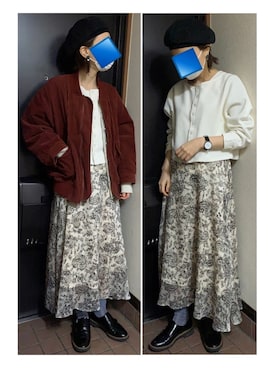 「靴下屋」｜ハルさん（レディース・158cm）の春コーディネート