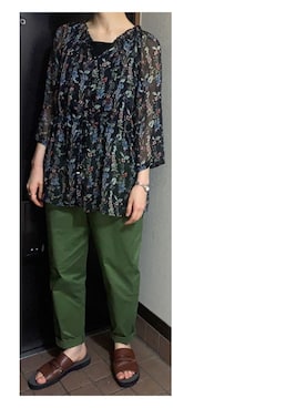 「ISHMM（イシュム）のアイテム」を使った、ハルさん（レディース・158cm）の夏コーディネート