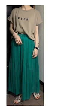 「VERBENAS（ベルベナス）のアイテム」を使った、ハルさん（レディース・158cm）の夏コーディネート