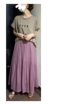 「CLOCHE（クロシェ）のアイテム」を使った、ハルさん（レディース・158cm）の夏コーディネート