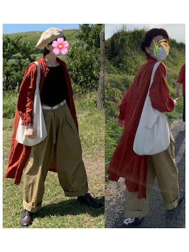 「Two Faces（トゥーフェイシーズ）のアイテム（トップス）」を使った、ハルさん（レディース・158cm）の秋コーディネート