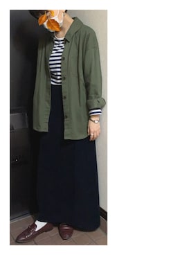 「ビットローファー」｜ハルさん（レディース・158cm）の秋コーディネート