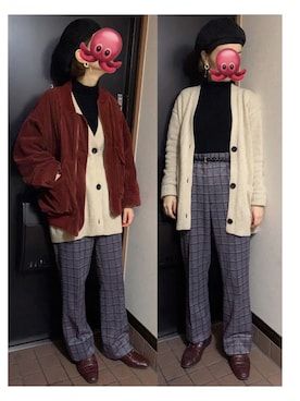 「w closet（ダブルクローゼット）のアイテム（ジャケット/アウター）」を使った、ハルさん（レディース・158cm）の冬コーディネート