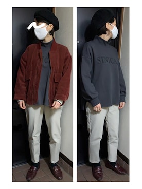 「w closet（ダブルクローゼット）のアイテム（ジャケット/アウター）」を使った、ハルさん（レディース・158cm）の冬コーディネート