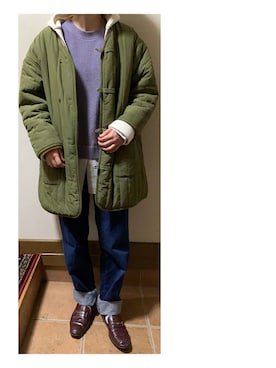 「ラベンダー」｜「アイテム（ブルゾン）」を使った、ハルさん（レディース・158cm）の春コーディネート