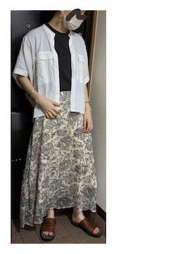 「ISHMM（イシュム）のアイテム」を使った、ハルさん（レディース・158cm）の夏コーディネート