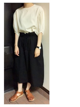 「IKKUNA（イクナ）のアイテム」を使った、ハルさん（レディース・157cm）の夏コーディネート