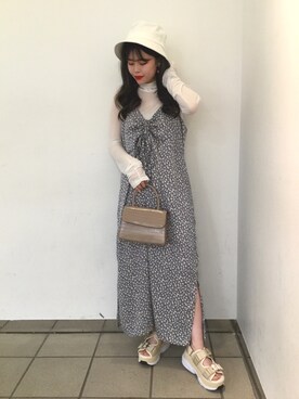 「へザー」｜「アイテム（ハンドバッグ）」を使った、ホナミさん（レディース・154cm）の春コーディネート