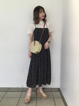 「Heather（ヘザー）のアイテム（ワンピース/ドレス）」を使った、ホナミさん（レディース・154cm）の夏コーディネート