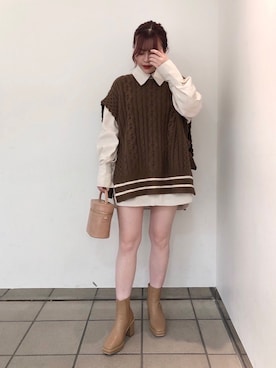 ホナミさん（レディース・154cm）の秋コーディネート