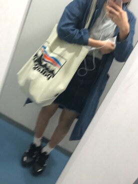 「patagonia」｜「アイテム（チェスターコート）」を使った、AYUさん（レディース・164cm）の春コーディネート