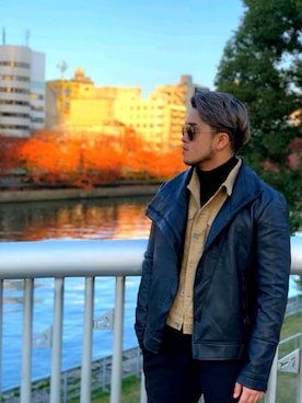 「H&M（エイチ・アンド・エム）のアイテム（ジャケット/アウター）」を使った、Yoma Azechiさん（メンズ・173cm・10代）の冬コーディネート