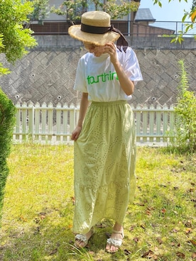 「430（フォーサーティ）のアイテム（トップス）」を使った、みー🌷さん（レディース・165cm）の夏コーディネート