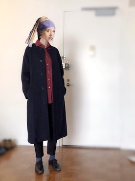 「HELIOPOLE（エリオポール）のアイテム（ジャケット/アウター）」を使った、リンさん（レディース・170cm）の冬コーディネート