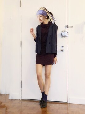 「alexanderwang（アレキサンダーワン）のアイテム（ワンピース/ドレス）」を使った、リンさん（レディース・170cm）の冬コーディネート