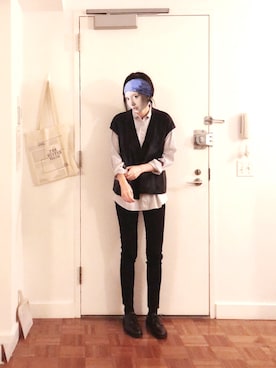 「Selected   （-）のアイテム」を使った、リンさん（レディース・170cm）の冬コーディネート