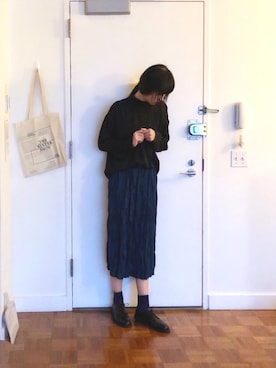 「Selected   （-）のアイテム」を使った、リンさん（レディース・170cm）の冬コーディネート